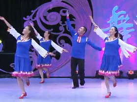 杨艺贺月秋广场舞祝酒歌 舞蹈视频第二版